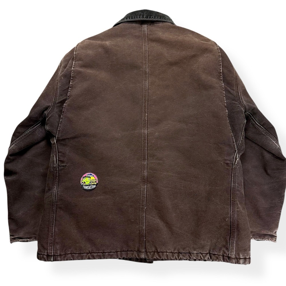 Carhartt C26 DKB Jacket Mens Large Brown Duck Canvas Arctic Quilt Lined Workwear - Picture 3 of 16